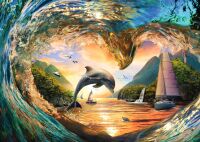 Sprung in den Sonnenuntergang – 1000 Teile Puzzle...