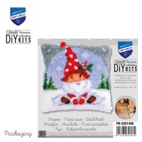 Vervaco Knüpfkissenpackung Weihnachtsgnom im Schnee