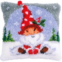 Vervaco Knüpfkissenpackung Weihnachtsgnom im Schnee