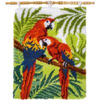 Vervaco Knüpfteppich / Wandbehangpackung  Papageien...