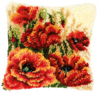 Vervaco Knüpfkissenpackung Mohnblumen