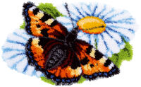 Vervaco Knüpfformteppichpackung Schmetterling