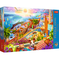 Trefl, Besuch in Santorini, 1000 Teile Premium Plus Puzzle