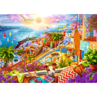 Trefl, Besuch in Santorini, 1000 Teile Premium Plus Puzzle