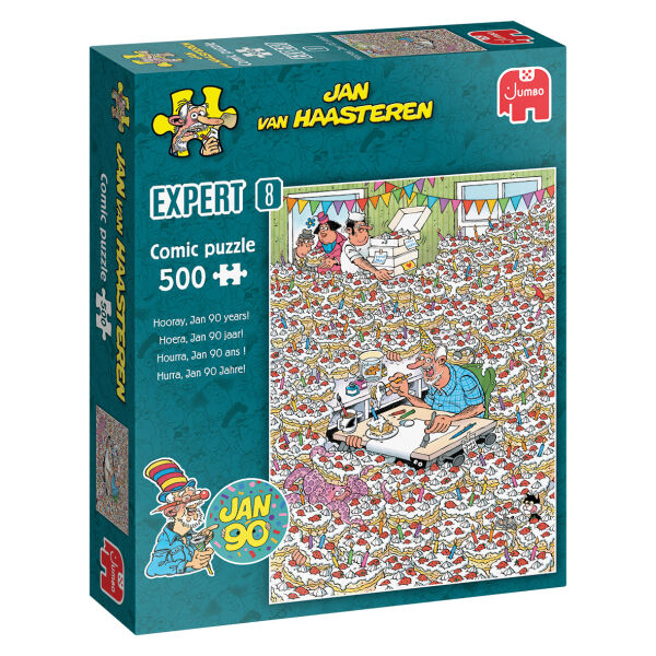 Jan van Haasteren Expert 8 - Hurra, Jan 90 Jahre! Puzzle 500 Teile