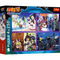 Trefl, Die Abenteuer von Naruto, 4x250 Teile Puzzle
