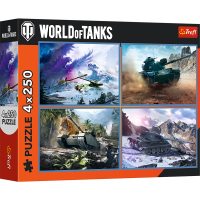 Trefl, Panzerbattle, 4x250 Teile Puzzle