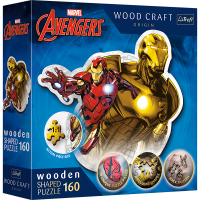 Trefl, Wood Craft, Tapferer Iron Man, 160 Teile Holzpuzzle