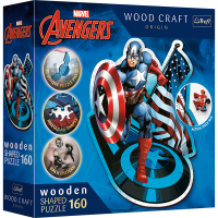 Trefl, Wood Craft, Captain America, 160 Teile Holzpuzzle