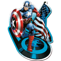 Trefl, Wood Craft, Captain America, 160 Teile Holzpuzzle