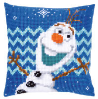 Kreuzstich-Kissen-Set Disney Olaf - Stickbild vorgezeichnet