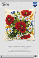 Kreuzstich-Kissen-Set Blumen - Stickbild vorgezeichnet