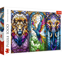Trefl, Buntglas Tiere, 1000 Teile Puzzle
