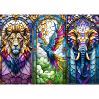 Trefl, Buntglas Tiere, 1000 Teile Puzzle