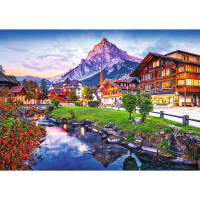 Trefl, Stadt in den Alpen, 1000 Teile Premium Plus Puzzle