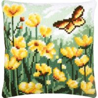 Kreuzstich-Kissen-Set Schmetterling - Stickbild...