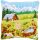 Kreuzstich-Kissen-Set Bergwiese mit Blumen - Stickbild vorgezeichnet