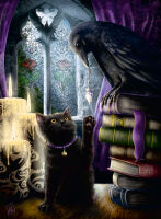 Ravensburger Puzzle – Rabe und Katze im Turmzimmer...
