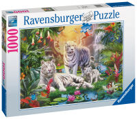 Ravensburger, Familie der weißen Tiger, 1000 Teile...