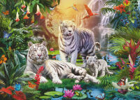Ravensburger, Familie der weißen Tiger, 1000 Teile...