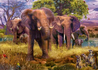 Ravensburger, Afrikanische Tiere, 2x 1000 Teile Puzzle