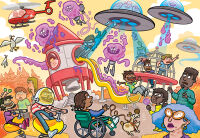 Wasgij Junior 4 - Die Invasion der Aliens!  (240 Teile...