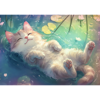 Trefl, Perfekte Entspannung - Katze , 1000 Teile Puzzle