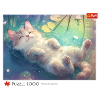 Trefl, Perfekte Entspannung - Katze , 1000 Teile Puzzle