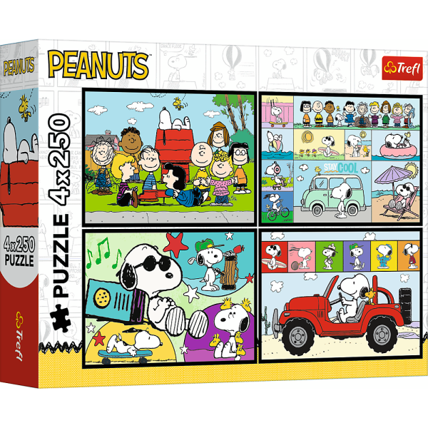 Trefl, Peanuts, 4x250 Teile Puzzle