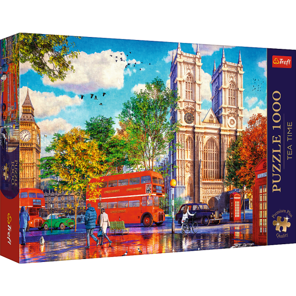 Trefl, Tea Time Blick auf London, 1000 Teile Premium Plus Puzzle