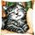 Kreuzstichkissenpackung Katze mit Buch - Stickbild vorgezeichnet