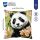 Kreuzstichkissenpackung Panda mit Blumen - Stickbild vorgezeichnet