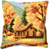 Kreuzstichkissenpackung Herbstlandschaft - Stickbild...