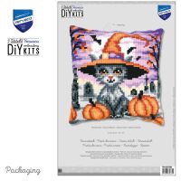 Kreuzstichkissenpackung Halloween-Kätzchen -...