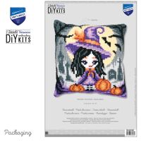 Kreuzstichkissenpackung Halloween-Mädchen -...