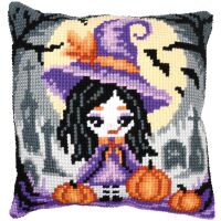 Kreuzstichkissenpackung Halloween-Mädchen -...