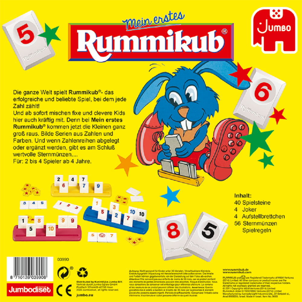 Jumbo Rummikub Wort in Metalldose Geschicklichkeitsspiel